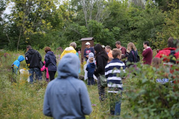 Participants in the FWG's Butterfly Meadow during one of the nature hikes