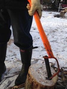 Figure 1: Swedish or Sandvik brush axe has a blade as sharp as a knife with the weight of an axe behind it. Twenty-three years of experience has demonstrated this tool to be both very effective and amazingly safe for brush pilers, ages 3 to 67.